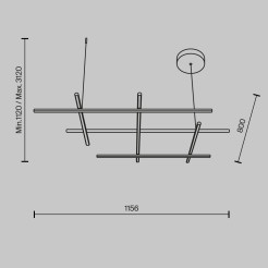 MAYTONI Lampa wisząca Radiance 80W LED 3150lm 3000K 80 CRI  MOD278PL-L86G3K
