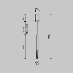MAYTONI Lampa wisząca Pro Shade LED 4000K 500lm MOD157PL-L6G4K1