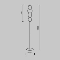 MAYTONI Lampa podłogowa Pattern 32W LED 4000lm 3000K 80 CRI  MOD267FL-L32CH3K