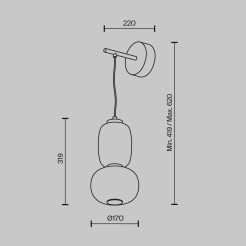 MAYTONI Lampa ścienna (kinkiet) Pattern 18W LED 2500lm 3000K 80 CRI  MOD267WL-L18CH3K