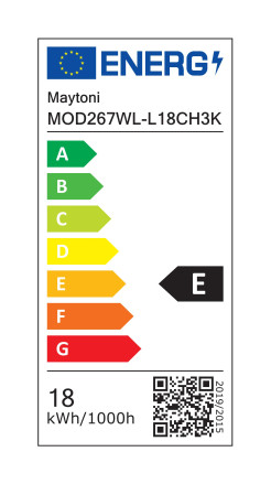 MAYTONI Lampa ścienna (kinkiet) Pattern 18W LED 2500lm 3000K 80 CRI  MOD267WL-L18CH3K
