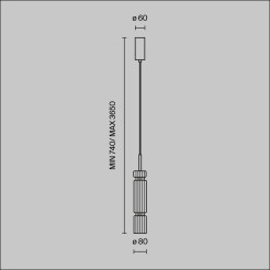 MAYTONI Lampa wisząca Ordo 8W LED 920lm 3000K 80 CRI  MOD272PL-L12BS3K1