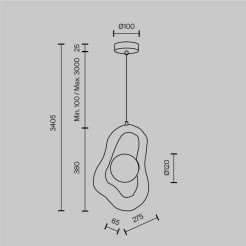 MAYTONI Lampa wisząca Opus 28W G9 MOD380PL-01W