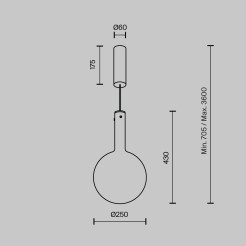 MAYTONI Lampa wisząca Nebula 6W LED 700lm 3000K 80 CRI  MOD182PL-L6B3K