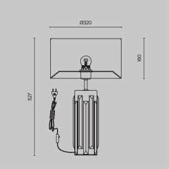 MAYTONI Lampa stołowa Muse 60W E27 MOD304TL-01CH