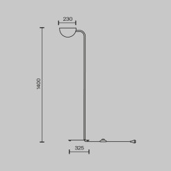 MAYTONI Lampa podłogowa Mollis 7W G9 MOD126FL-01B