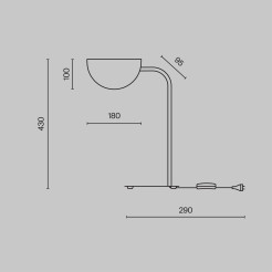 MAYTONI Lampa stołowa Mollis 7W G9 MOD126TL-01B