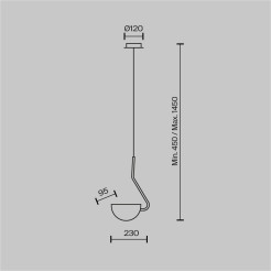 MAYTONI Lampa wisząca Mollis 7W G9 MOD126PL-01B