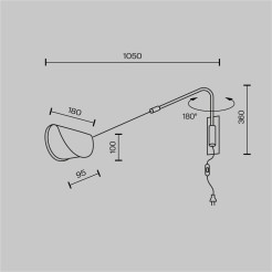 MAYTONI Lampa ścienna (kinkiet) Mollis 7W G9 MOD126WL-01B1