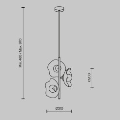 MAYTONI Lampa wisząca Miracle 28W G9 MOD207PL-03BS