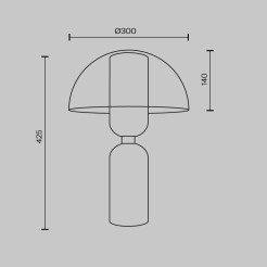 MAYTONI Lampa stołowa Memory 40W E14 MOD177TL-01B