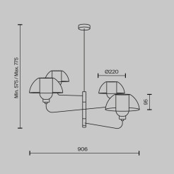 MAYTONI Lampa wisząca Memory 40W E14 MOD177PL-04B