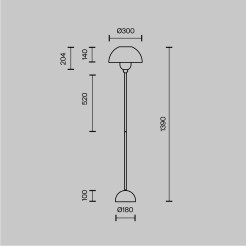 MAYTONI Lampa podłogowa Memory 40W E14 MOD177FL-01B