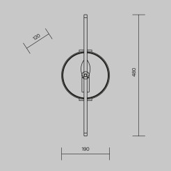 MAYTONI Lampa ścienna (kinkiet) Marmo 40W E14 MOD099WL-01G