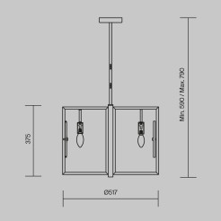 MAYTONI Lampa wisząca Marmo 40W E14 MOD099PL-06G