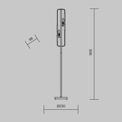 MAYTONI Lampa podłogowa Marmo 40W G9 MOD099FL-02G