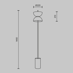 MAYTONI Lampa podłogowa Kyoto 11W LED 1300lm 3000K 80 CRI  MOD178FL-L11B3K
