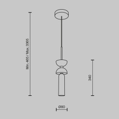 MAYTONI Lampa wisząca Kyoto 28W G9 MOD178PL-01B