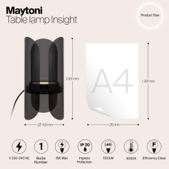 MAYTONI Lampa stołowa Insight 6W LED 550lm 3000K 80 CRI  MOD416TL-L6BR3K