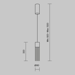 MAYTONI Lampa wisząca Imaginary 5W LED 100lm 3000K 80 CRI  MOD190PL-L5G3K