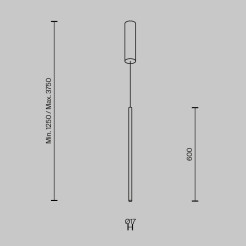 MAYTONI Lampa wisząca Halo 11W LED 750lm 2600-3500K 80 CRI  MOD246PL-L12BSK