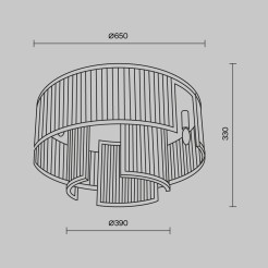 MAYTONI Lampa sufitowa Frame 60W E14 MOD174CL-09G