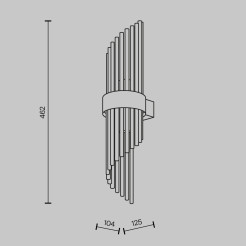 MAYTONI Lampa ścienna (kinkiet) Frame 60W E14 MOD174WL-02G