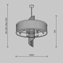 MAYTONI Lampa wisząca Frame 60W E14 MOD174PL-06G