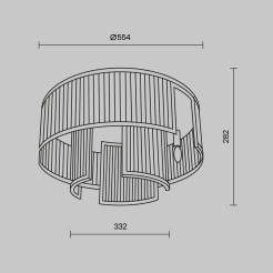 MAYTONI Lampa sufitowa Frame 60W E14 MOD174CL-06G