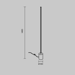 MAYTONI Lampa podłogowa Flow 25W LED 2600lm 3000-6000K 80 CRI Dimmable  MOD147FL-L20BK1