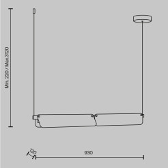 MAYTONI Lampa wisząca Flat LED 3000K 2480lm MOD296PL-L20BC3K