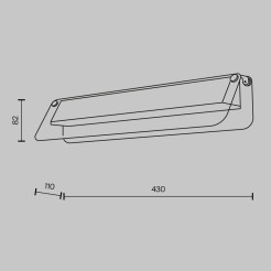 MAYTONI Lampa ścienna (kinkiet) Flat LED 3000K 1150lm MOD296WL-L10BS3K