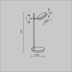 MAYTONI Lampa stołowa Fad 8W LED 420lm 3000K 83 CRI Dimmable  MOD070TL-L8B3K