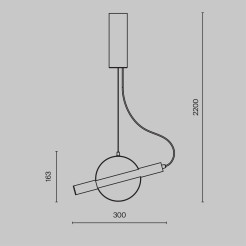 MAYTONI Lampa wisząca Enigma 5W LED 350lm 3000K 90 CRI  MOD150PL-L5W3K