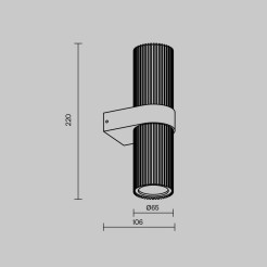 MAYTONI Lampa ścienna (kinkiet) Dynamics 50W GU10 MOD326WL-02MG