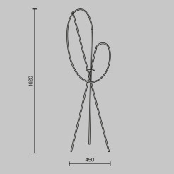 MAYTONI Lampa podłogowa Crochet LED 3000K 2500lm MOD369FL-L36B3K