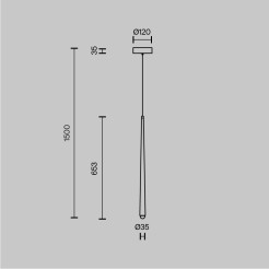 MAYTONI Lampa wisząca Cascade 6W LED 700lm 2600-3500K 80 CRI  MOD132PL-L6BSK