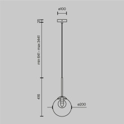 MAYTONI Lampa wisząca Basic form 20W G9 MOD521PL-01G3