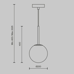 MAYTONI Lampa wisząca Basic form 40W E14 MOD321PL-01B1