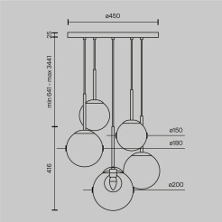 MAYTONI Lampa wisząca Basic form 20W G9 MOD521PL-05G