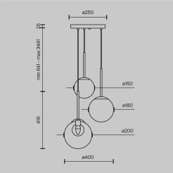 MAYTONI Lampa wisząca Basic form 20W G9 MOD521PL-03G