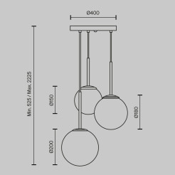 MAYTONI Lampa wisząca Basic form 40W E14 MOD321PL-03G1