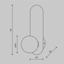 MAYTONI Lampa ścienna (kinkiet) Bao 28W G9 MOD419WL-01G