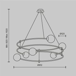 MAYTONI Lampa wisząca Balance 40W G9 MOD317PL-06G