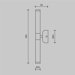 MAYTONI Lampa ścienna (kinkiet) Axis 10W LED 1050lm 3000K 80 CRI  MOD106WL-L10G3K
