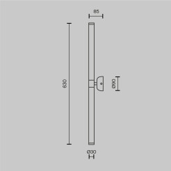 MAYTONI Lampa ścienna (kinkiet) Axis 16W LED 1400lm 3000K 80 CRI  MOD106WL-L16G3K