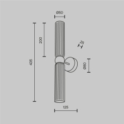 MAYTONI Lampa ścienna (kinkiet) Antic 28W G9 MOD302WL-02GR1