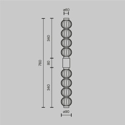 MAYTONI Lampa ścienna (kinkiet) Amulet 19W LED 800lm 3000K 80 CRI  MOD555WL-L13G3K