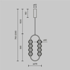 MAYTONI Lampa wisząca Amulet 16W LED 700lm 3000K 80 CRI  MOD555PL-L11G3K
