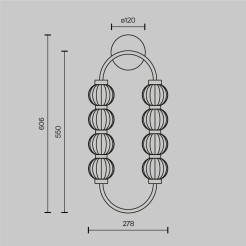 MAYTONI Lampa ścienna (kinkiet) Amulet 16W LED 800lm 3000K 80 CRI  MOD555WL-L11G3K